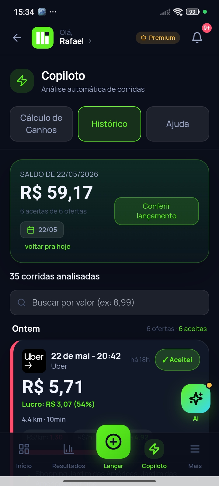 Tela Copiloto